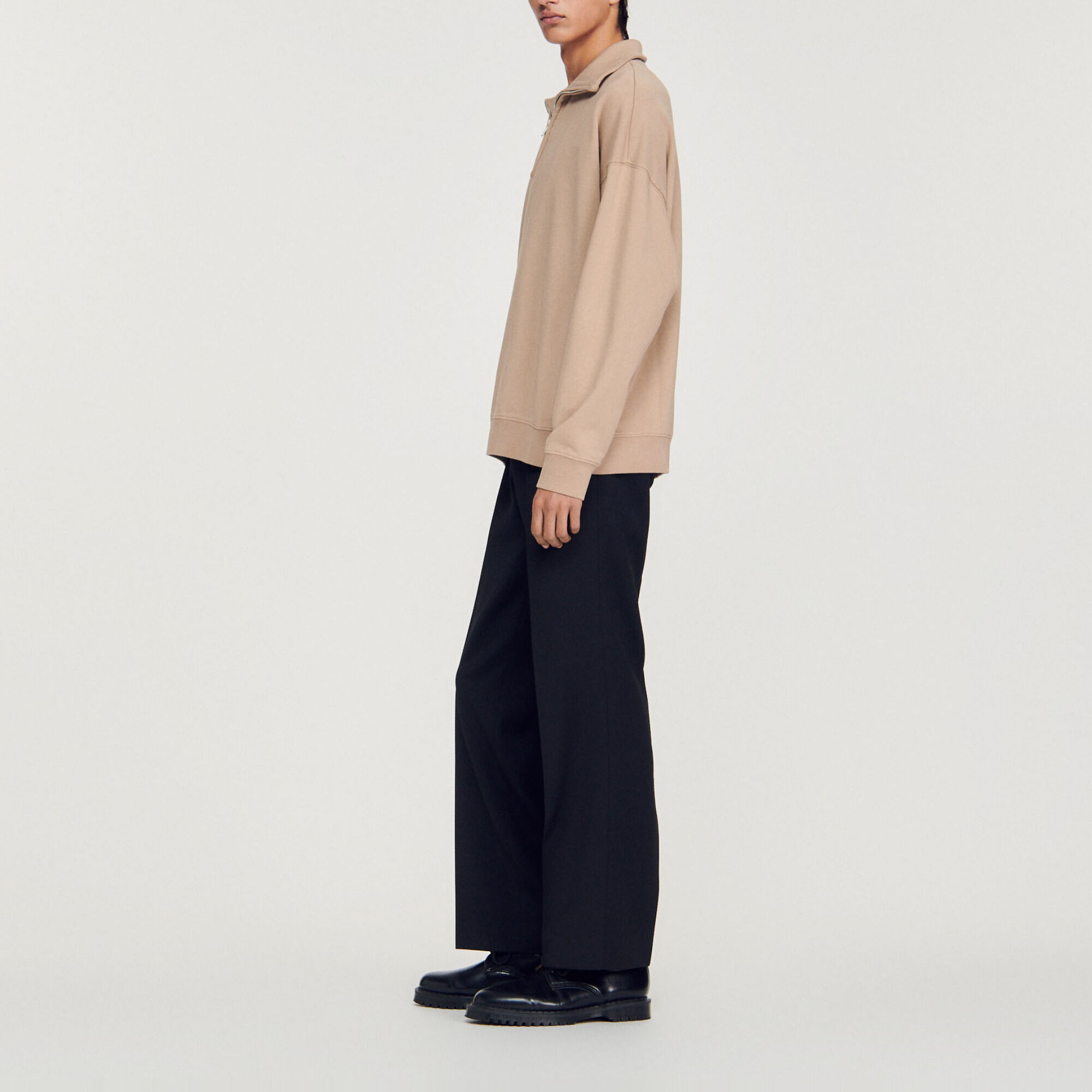 Oversized trucker-style sweatshirt