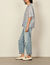 Short-sleeved bandana print shirt