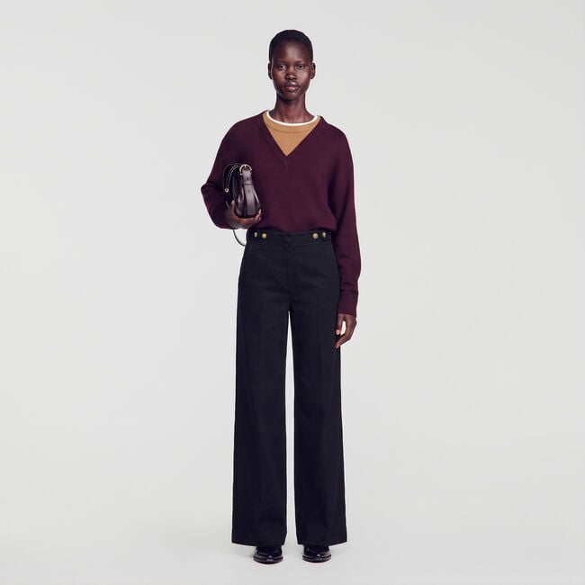 High-rise wide-leg jeans - Women | Sandro