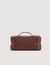 Toilet bag in grained fabric