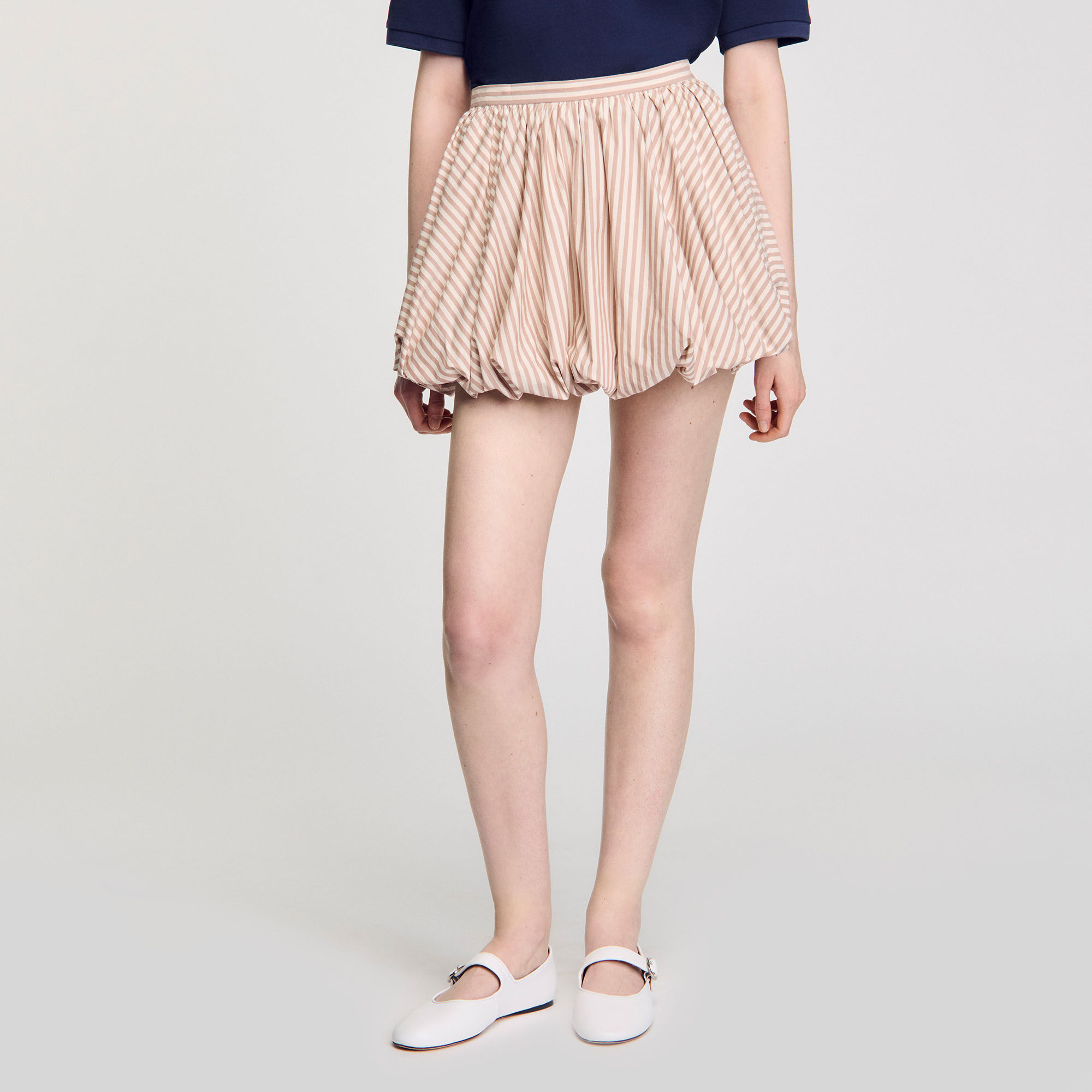 Striped bubble skirt