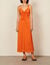 Midi dress with narrow straps