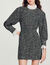 Tweed dress with trimmed neckline