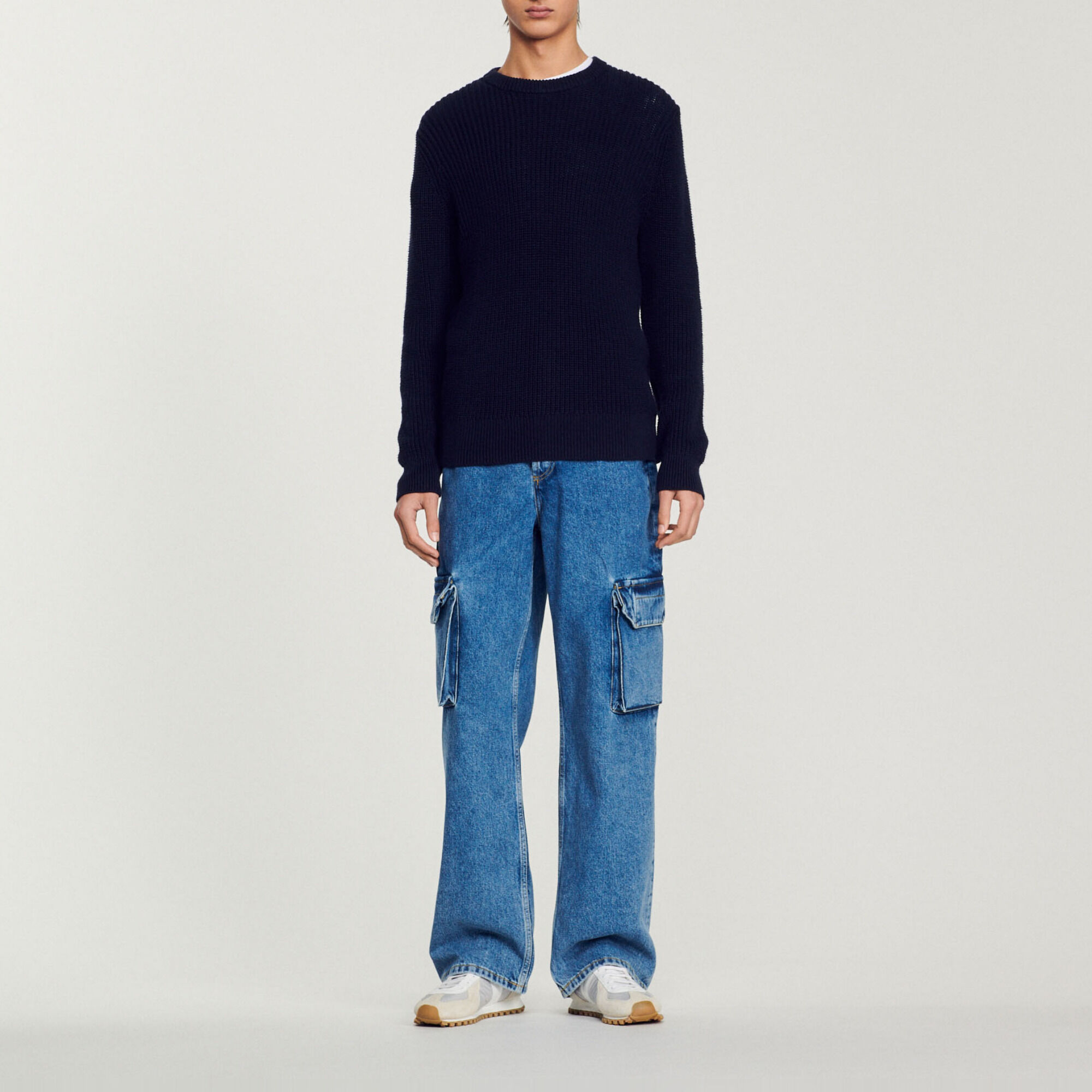 Cotton and silk sweater