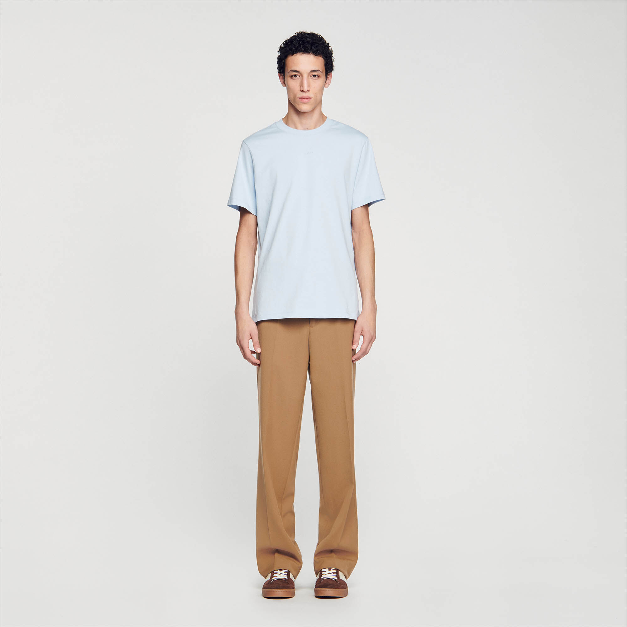 Short sleeved T shirt blue for Men Sandro Paris