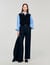 Rhinestone striped trousers