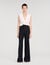 Satin stripe suit trousers