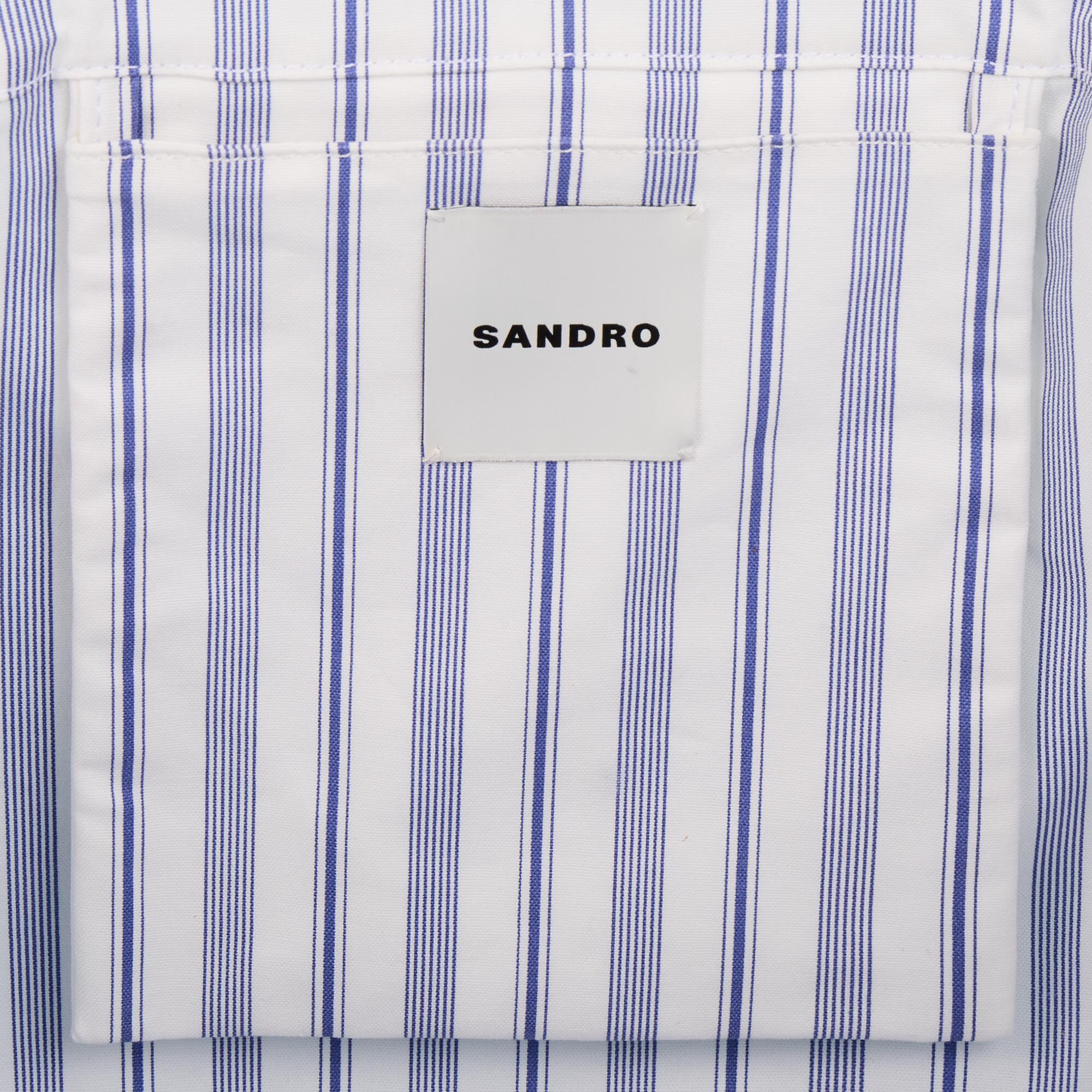 Striped canvas tote bag