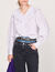 Checked shirt with ruffled collar