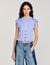 Striped smocked T-shirt