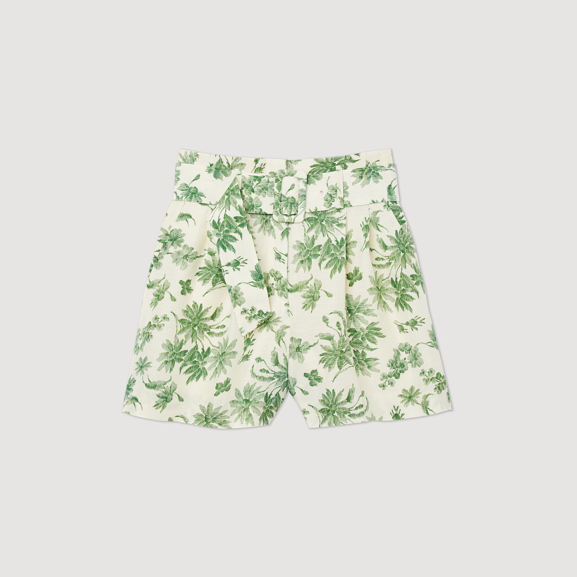 Loose printed palm tree shorts