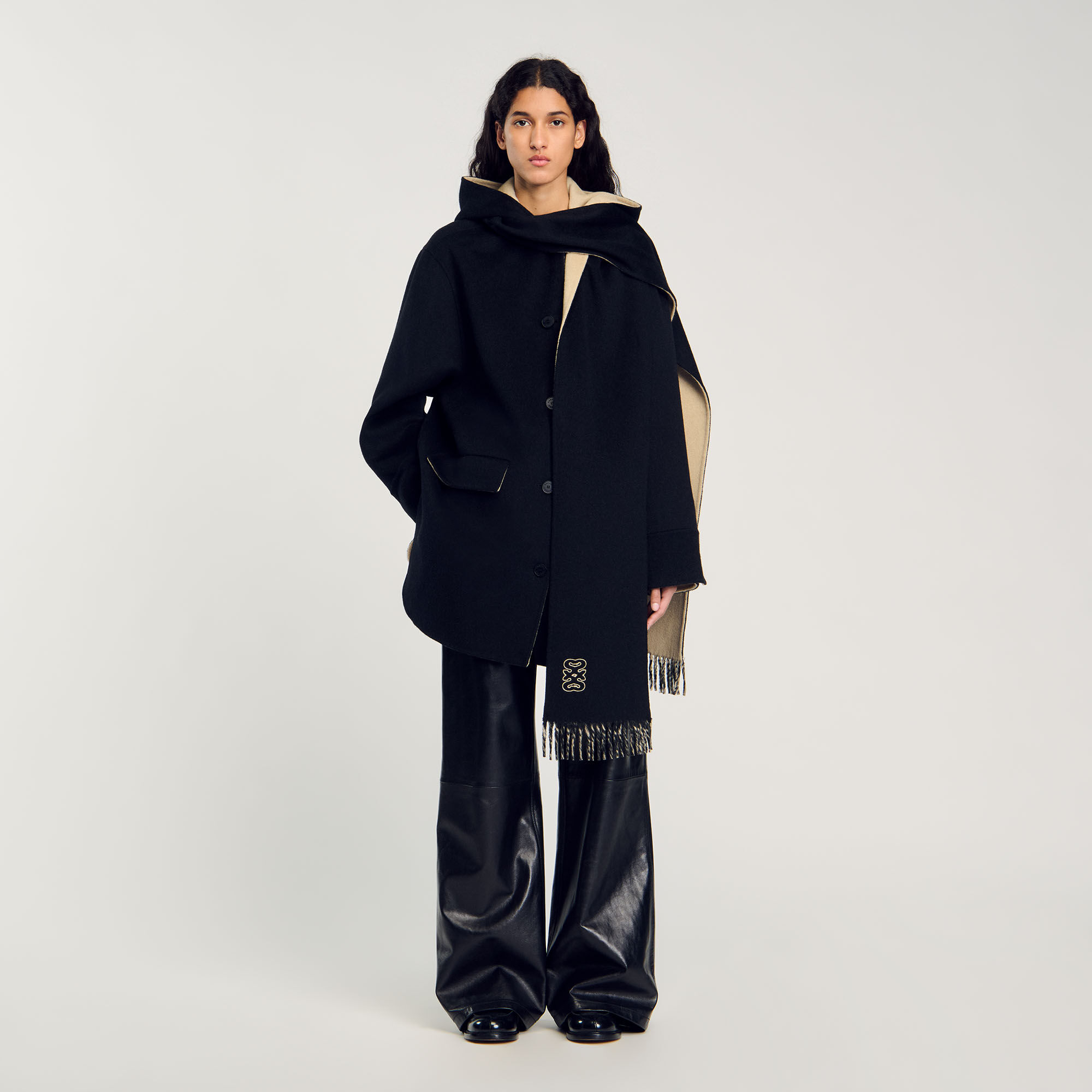 Sandro wool jacket sales