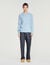 Ribbed wool polo shirt