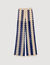 Two-tone open weave trousers