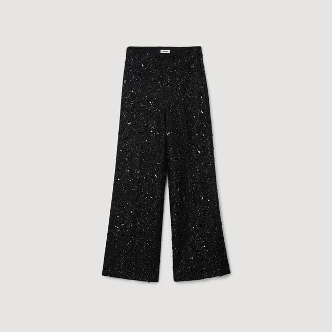 Rhinestone tweed trousers