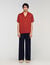 Loose-fit shark collar shirt