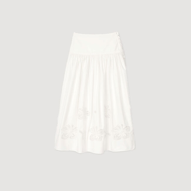 Long poplin skirt