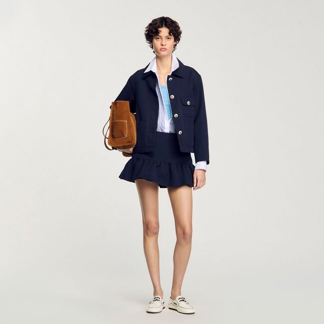 Jacket with officer buttons