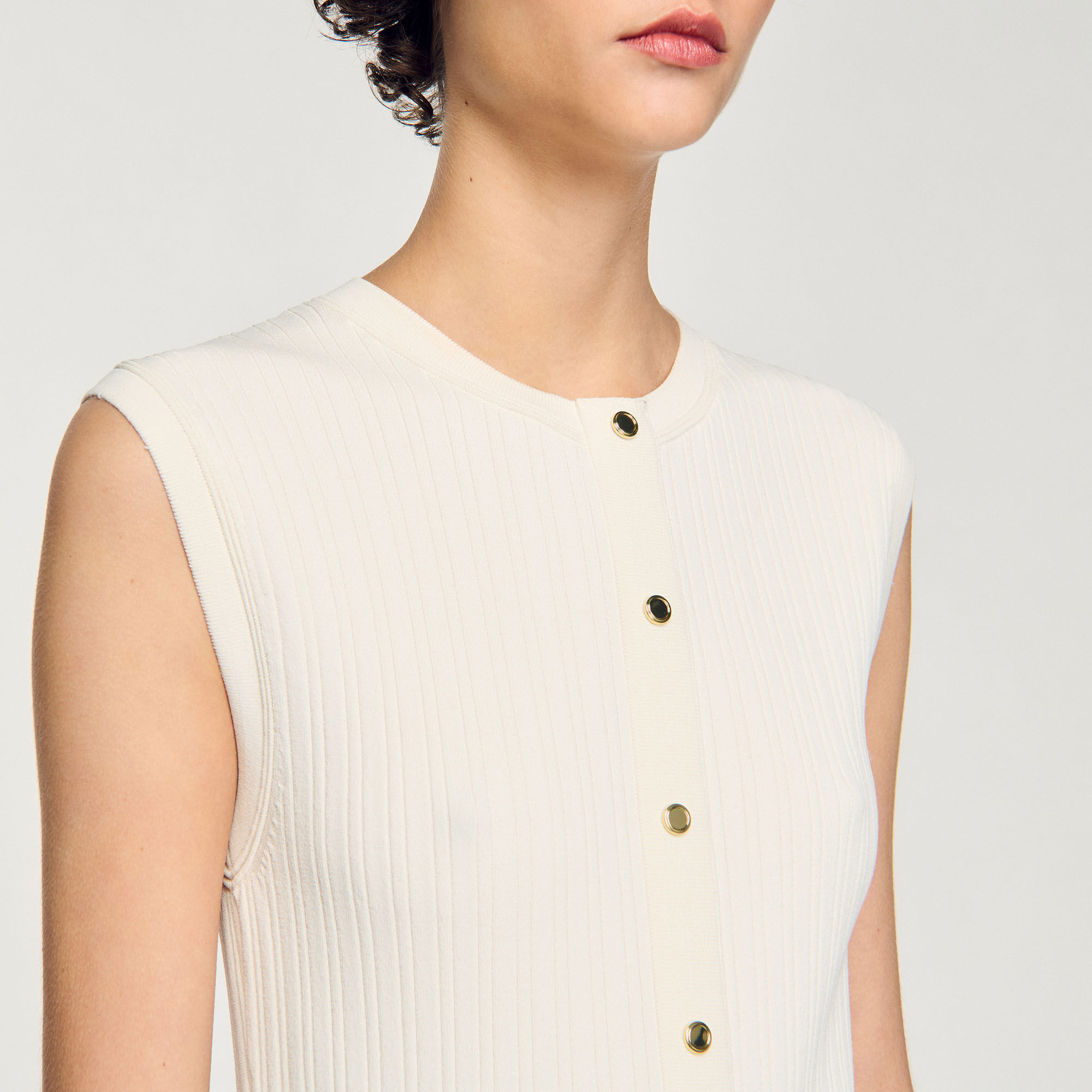 Rib knit short dress