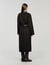Long wool and leather coat