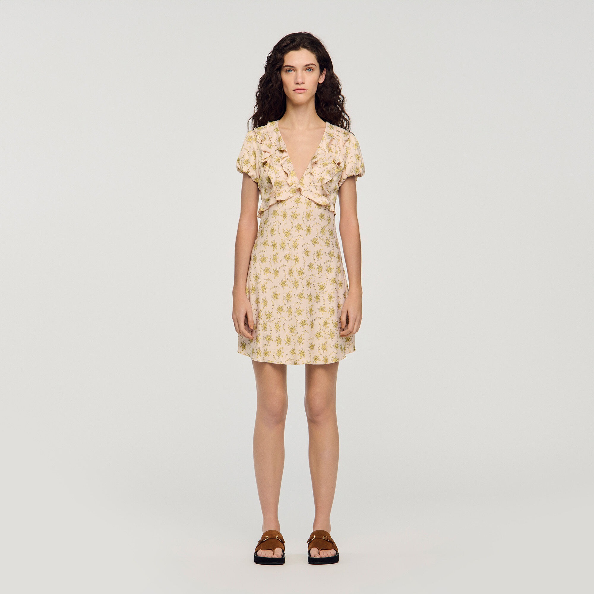 Floral print short dress