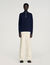 Wool jumper with zip collar