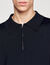 Knitted polo shirt with zip collar