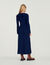 Long dress with open collar