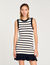 Striped knit short dress