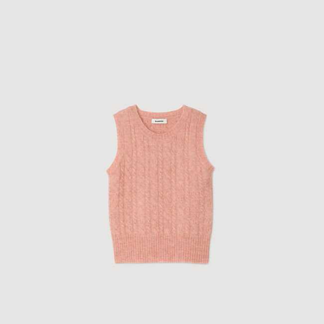 Twisted sleeveless jumper