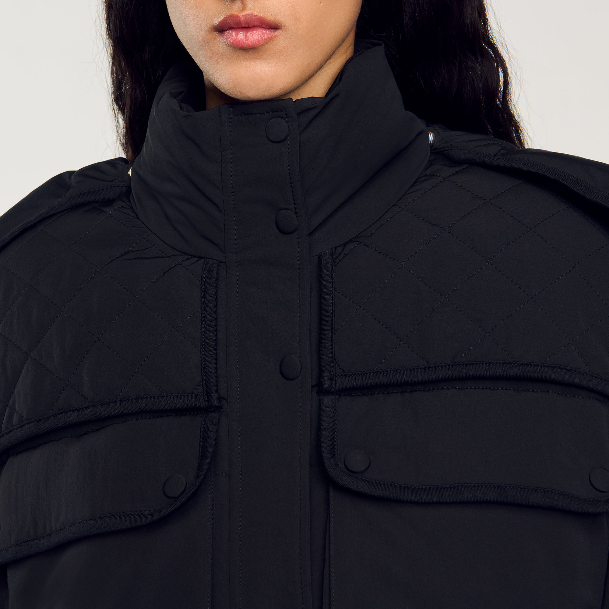 Long quilted jacket