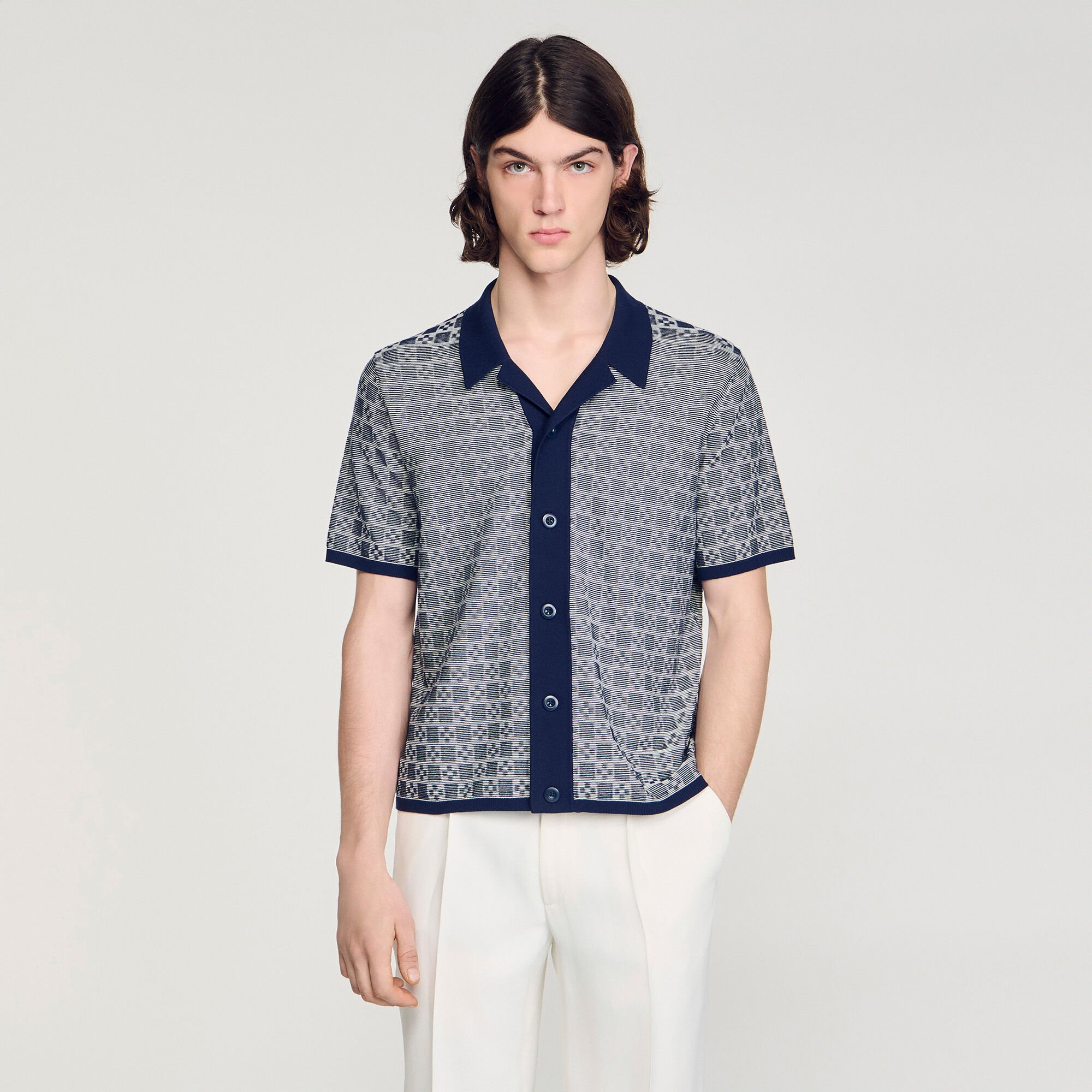 Square Cross jacquard shirt