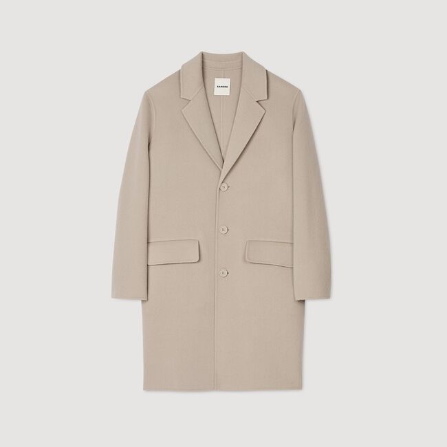 Straight-cut wool coat