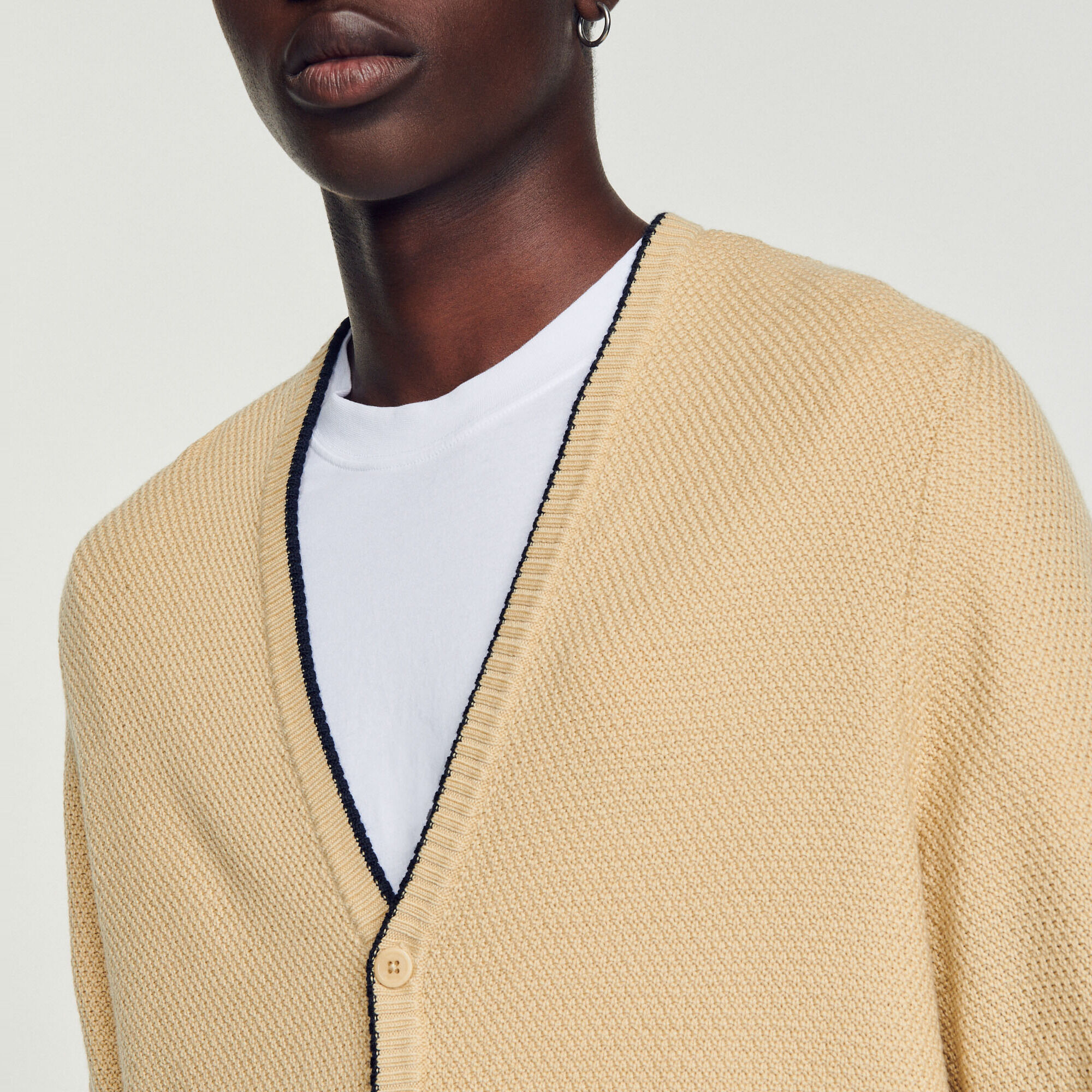 Cardigan with trim