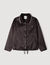 Satin-look jacket with polo collar