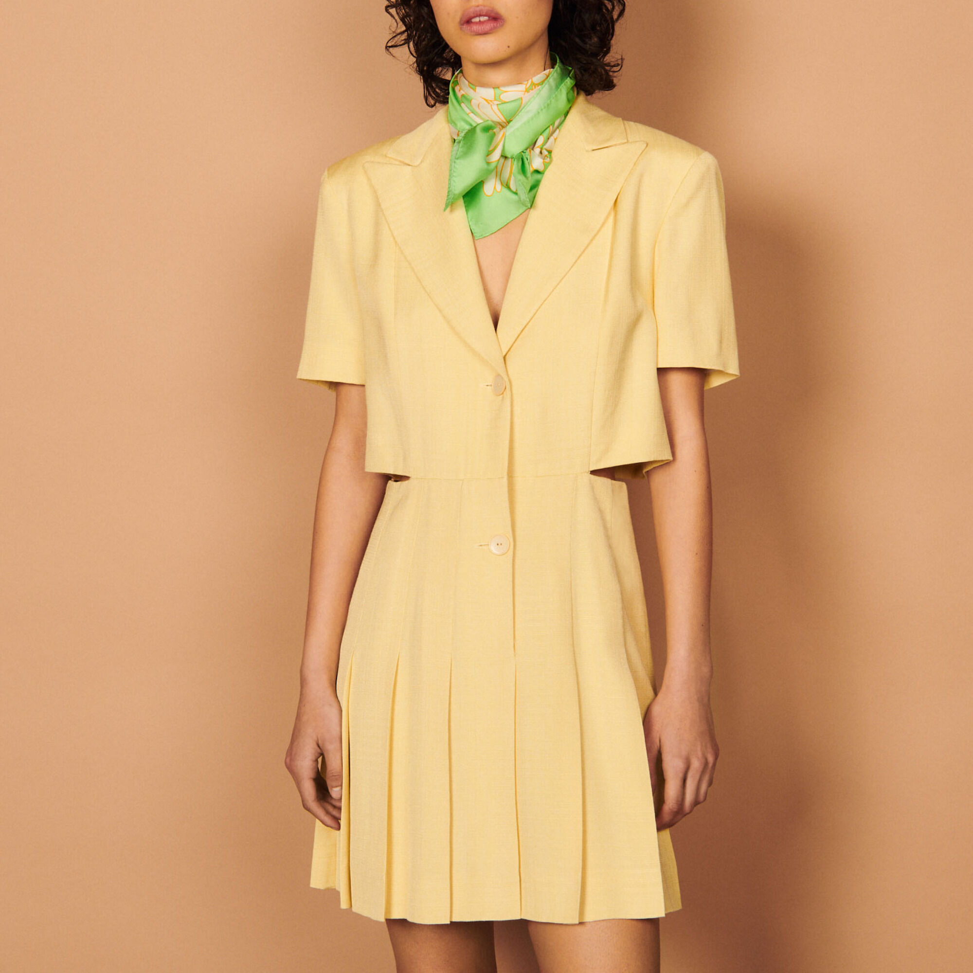 Tailored dress with cut-outs