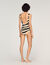 Zebra-print knit bodysuit