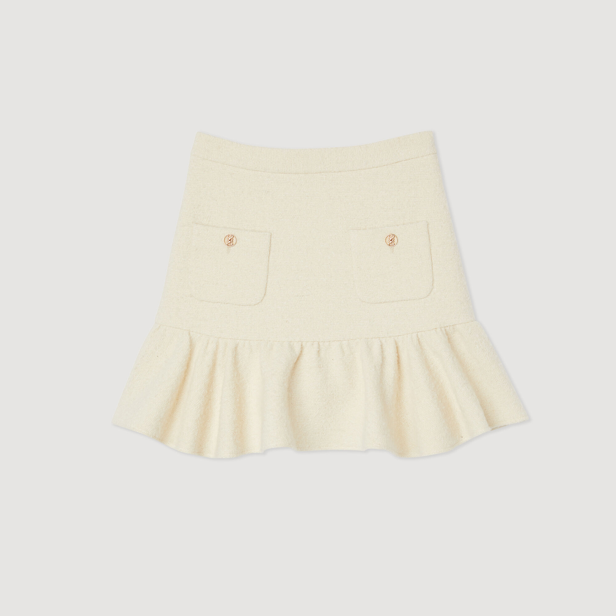Short tweed skirt