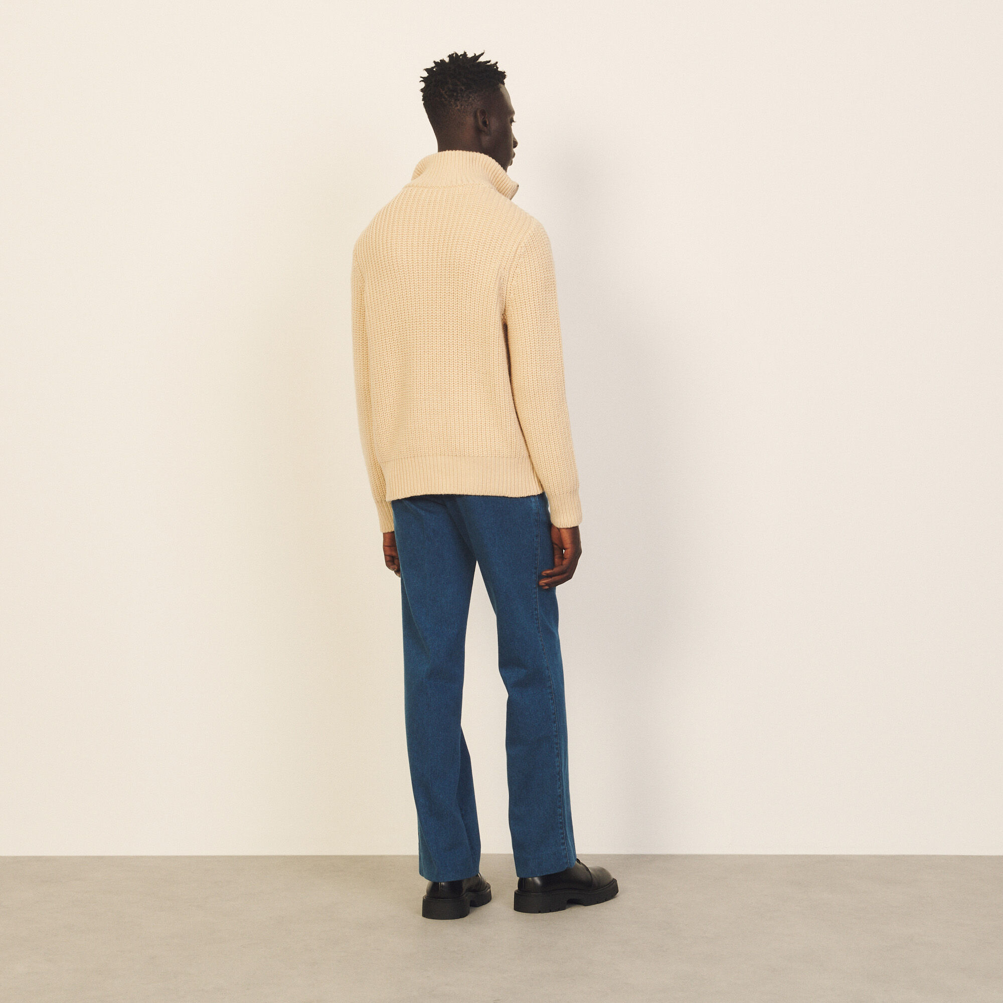 Trucker-neck sweater