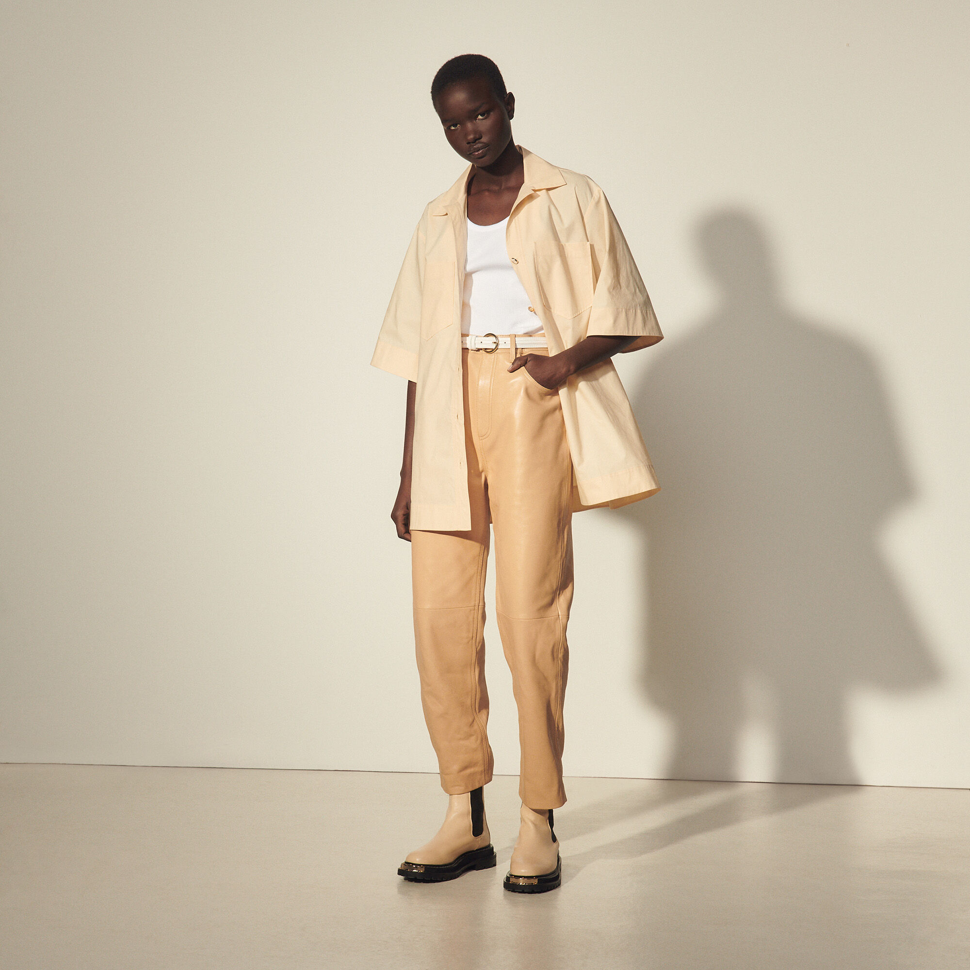 Oversized organic cotton shirt