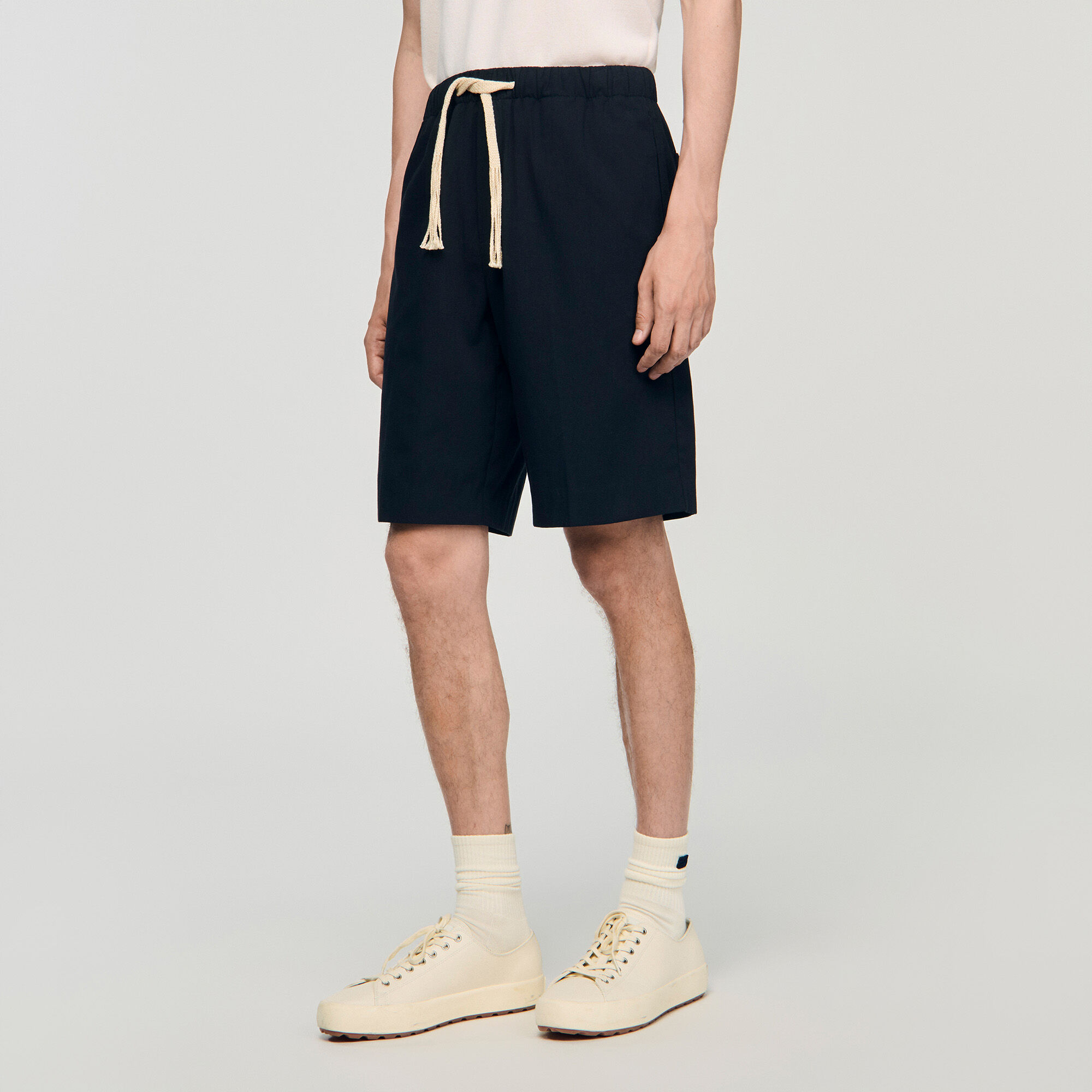 Elasticated waist cotton shorts
