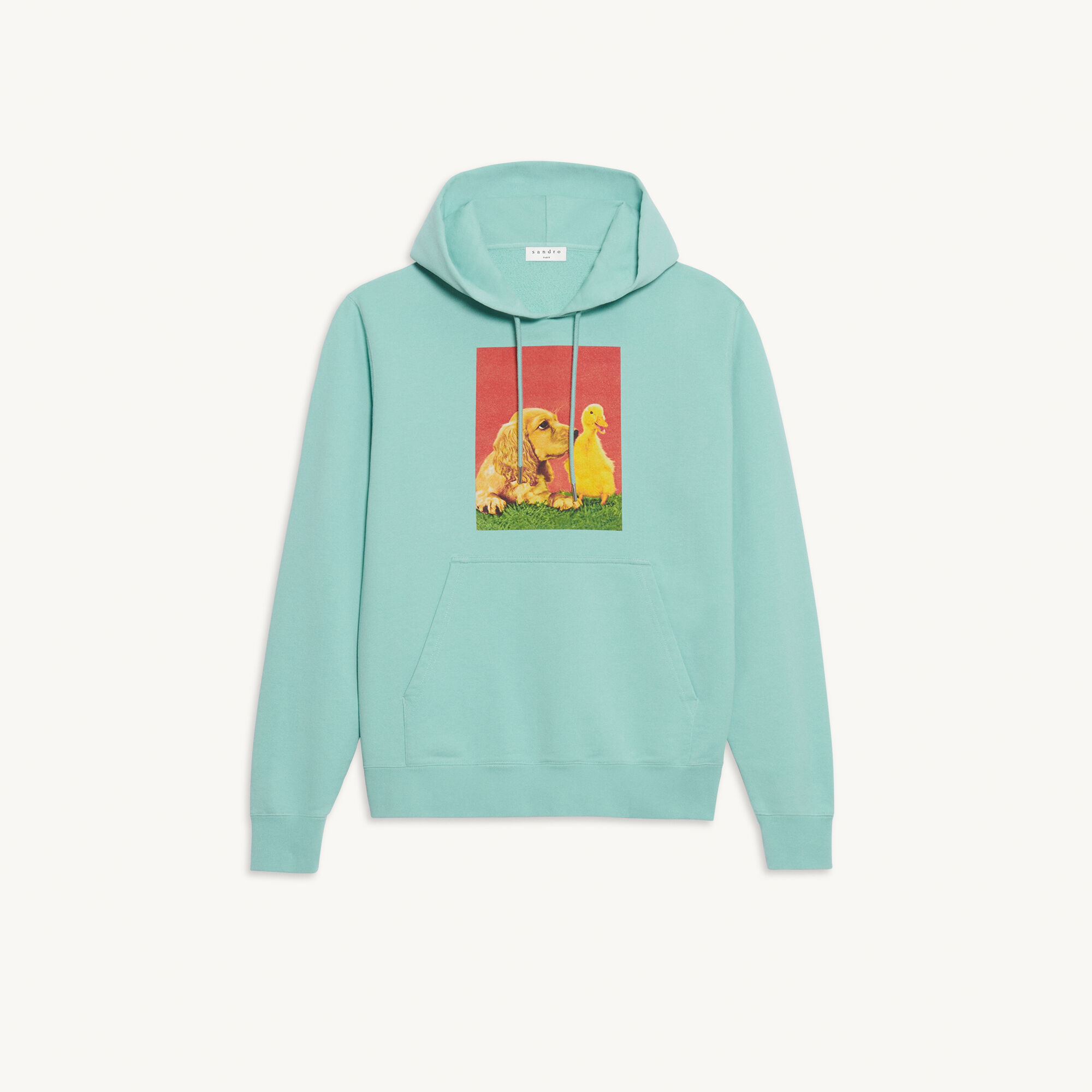 Cotton hoodie with artwork