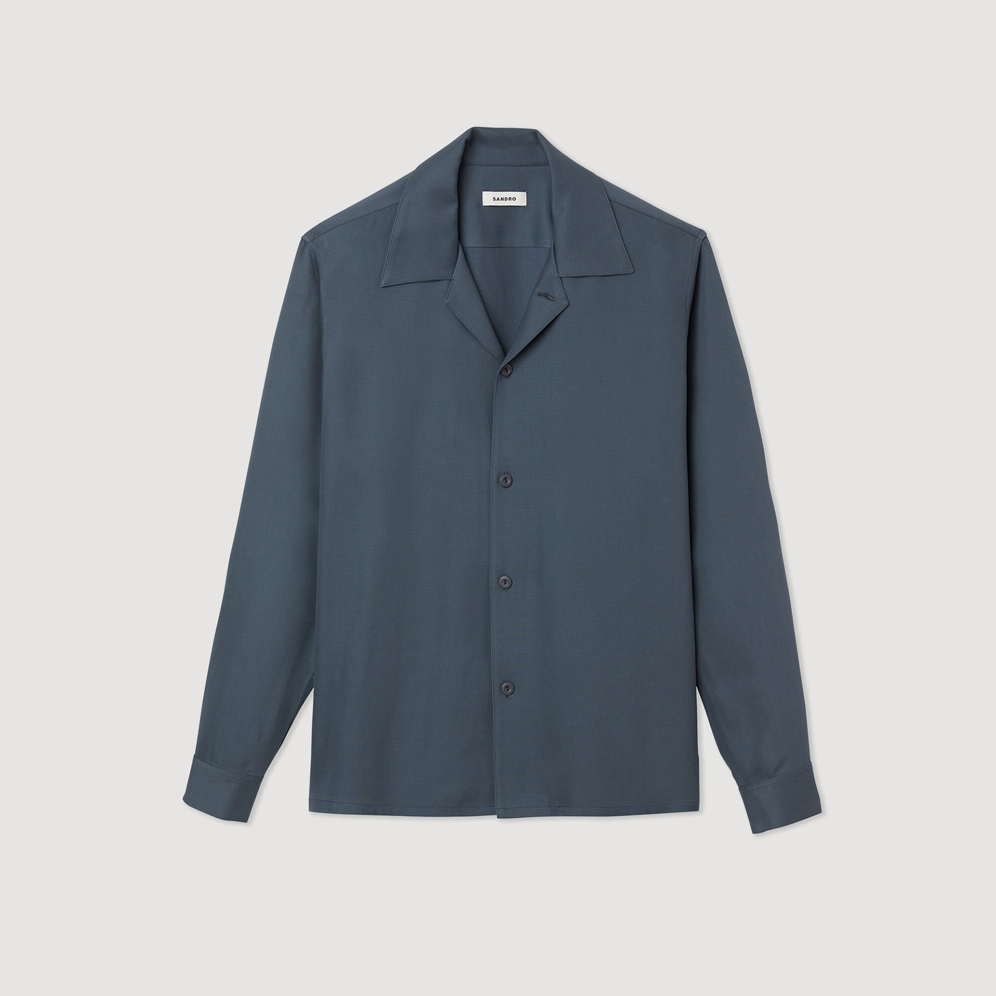 Floaty shirt with spread collar