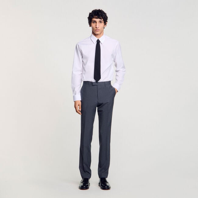 Wool suit trousers