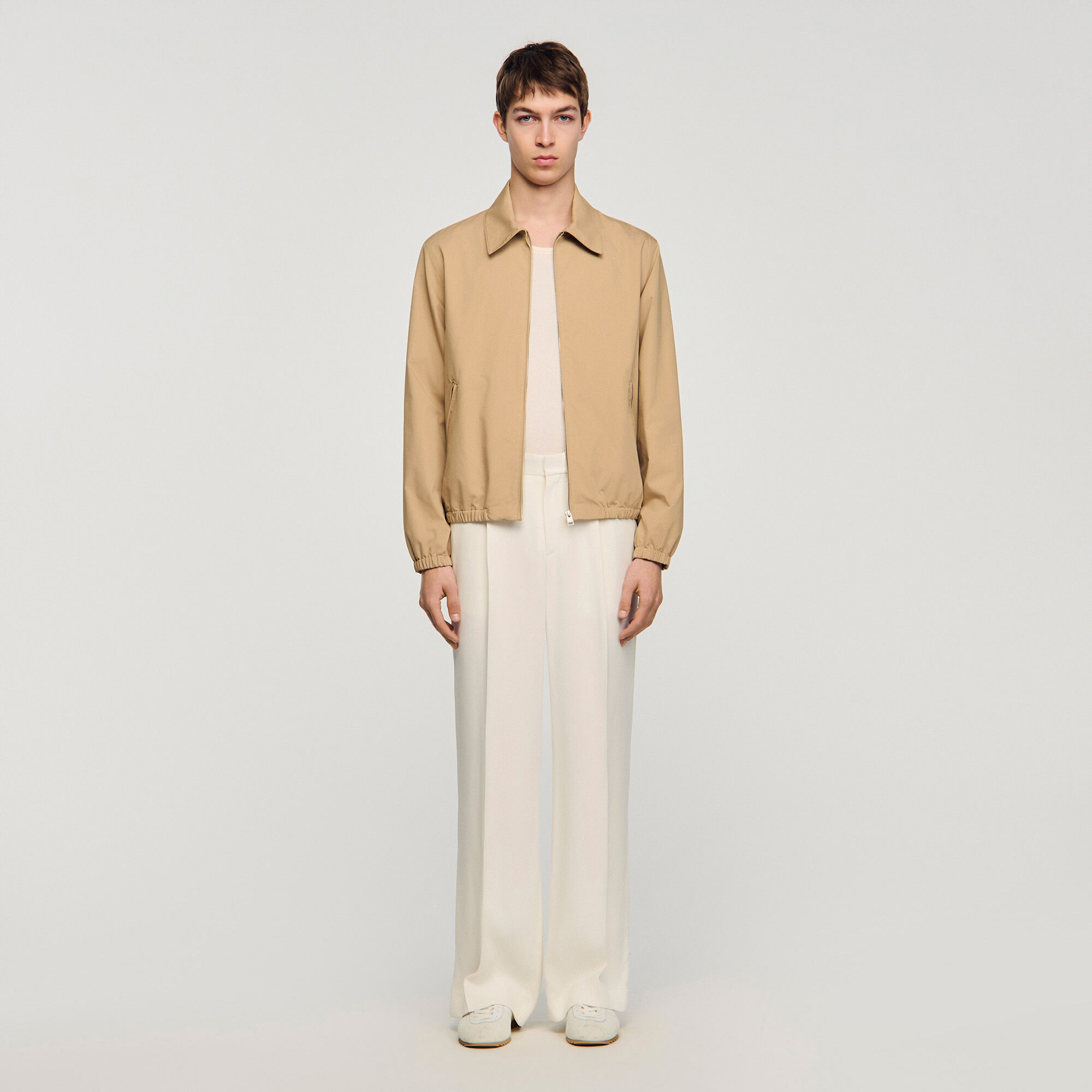 Zip-up cotton jacket