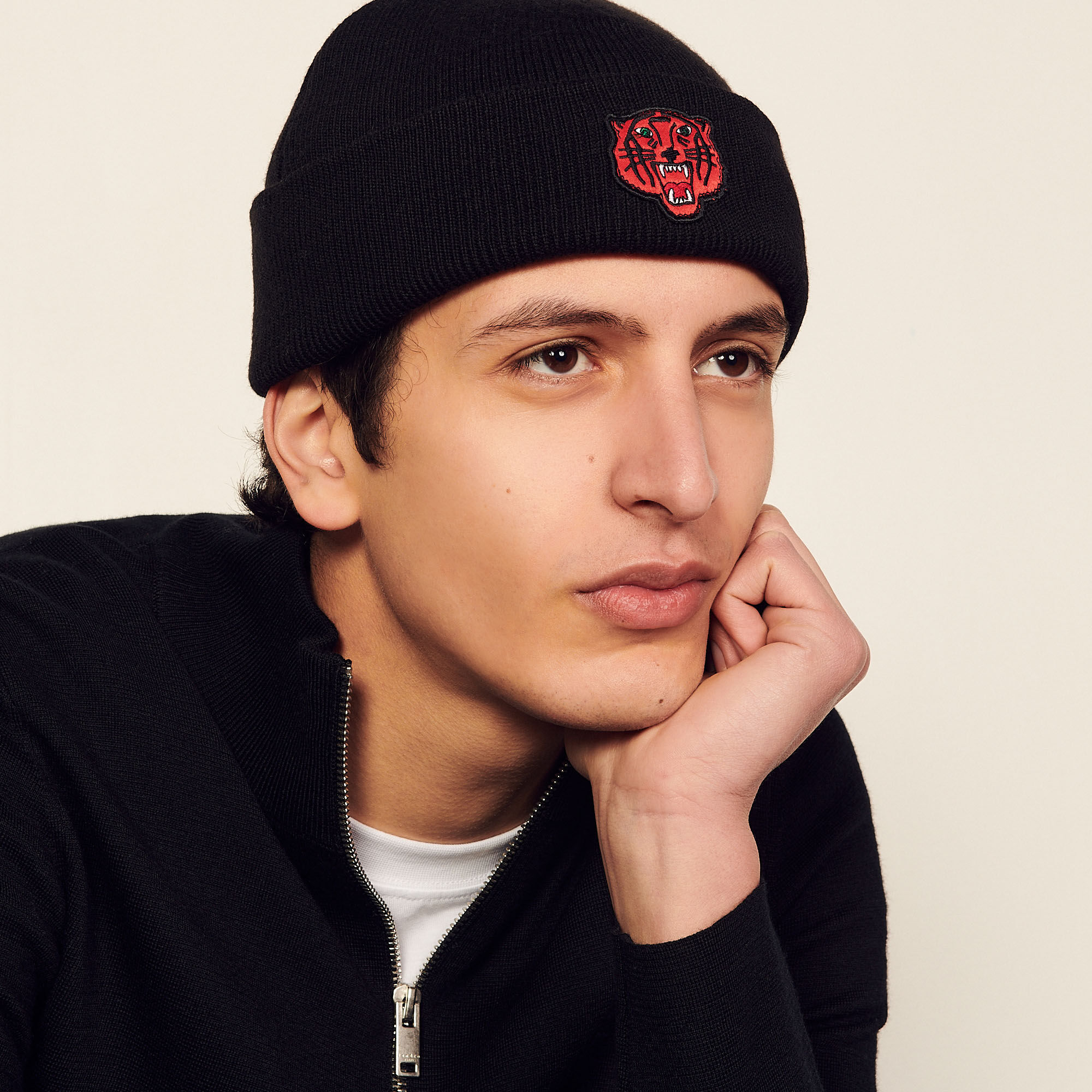 Beanie with patch