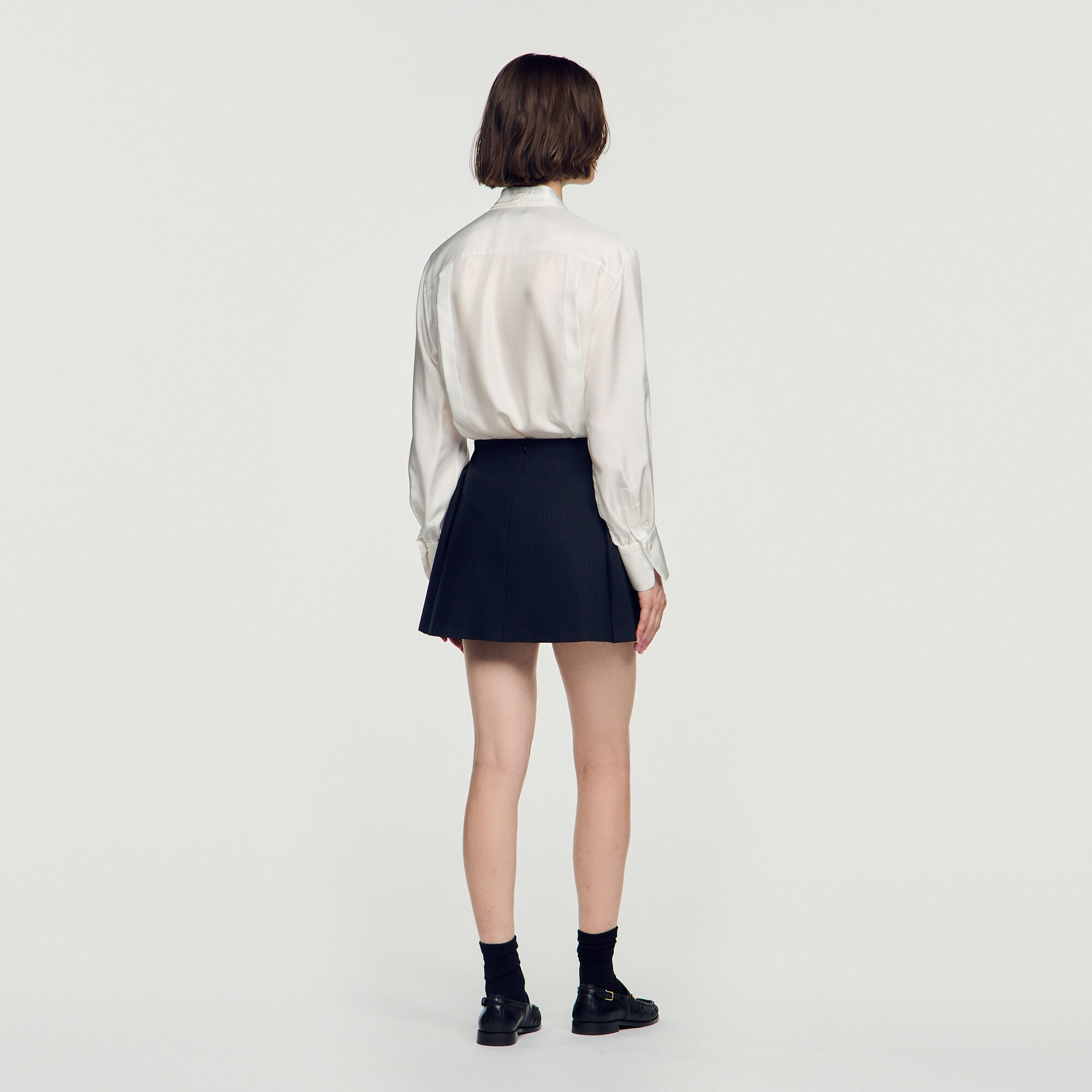 Short pleated wool skirt - Women | Sandro