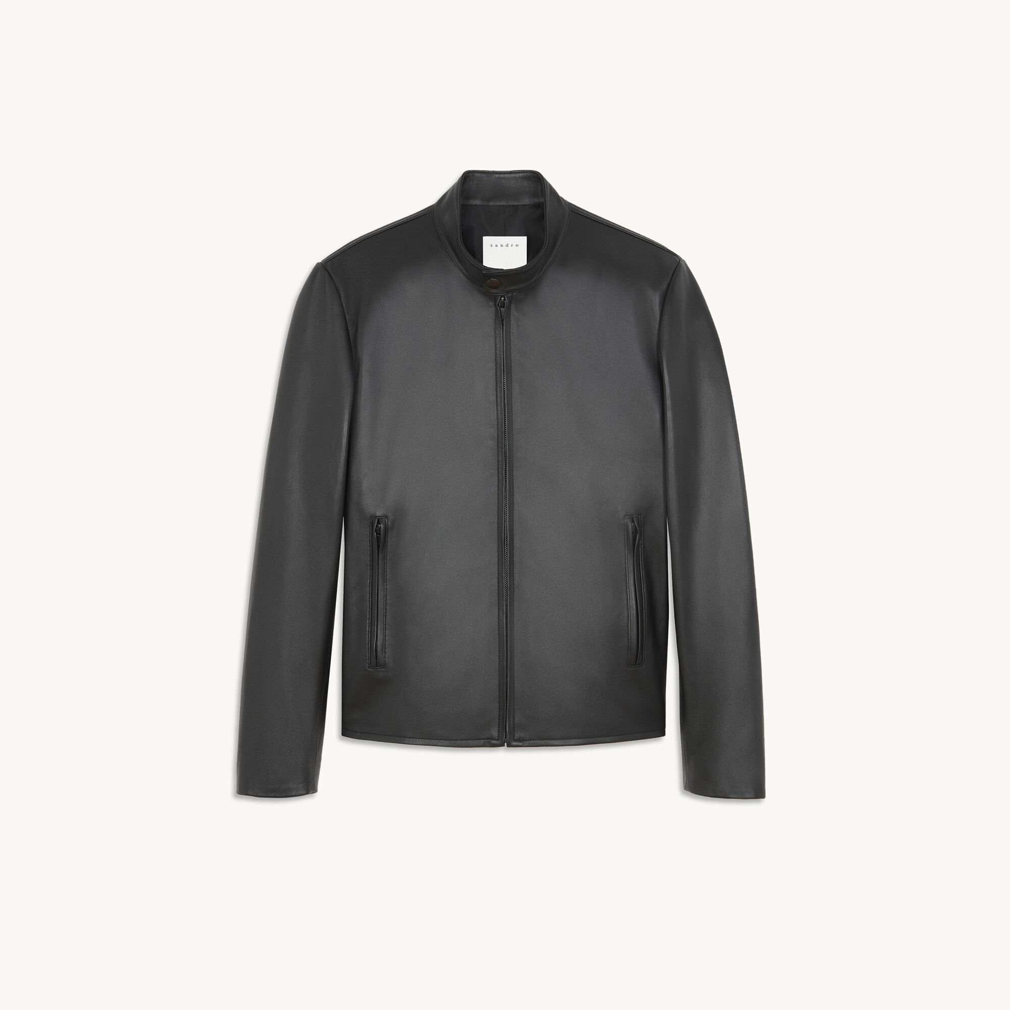 Leather biker jacket