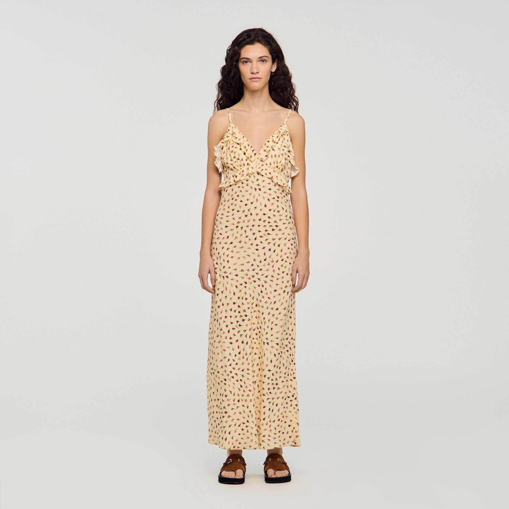 Flower print maxi dress