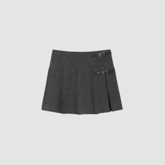 Short rhinestone suit skirt
